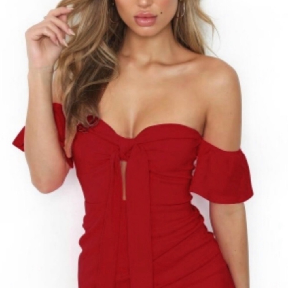 Off Shoulder Red Dress | Date Night | Size L & XL